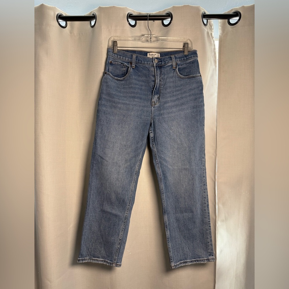 Abercrombie & Fitch Ankle Straight Ultra High Rise Curve Love Jeans 10 / 30 S - Picture 4 of 11